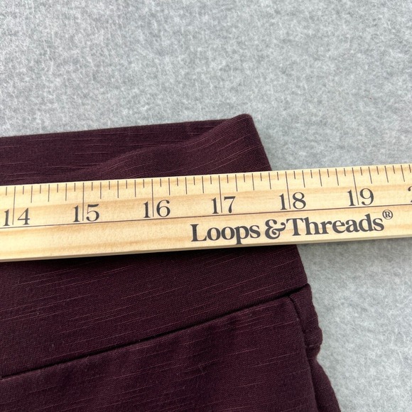 Matty M Leggings Women's Stretch Pants Burgundy Red Stretch Waistband Size XL - Picture 10 of 13